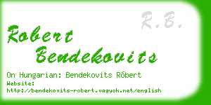 robert bendekovits business card